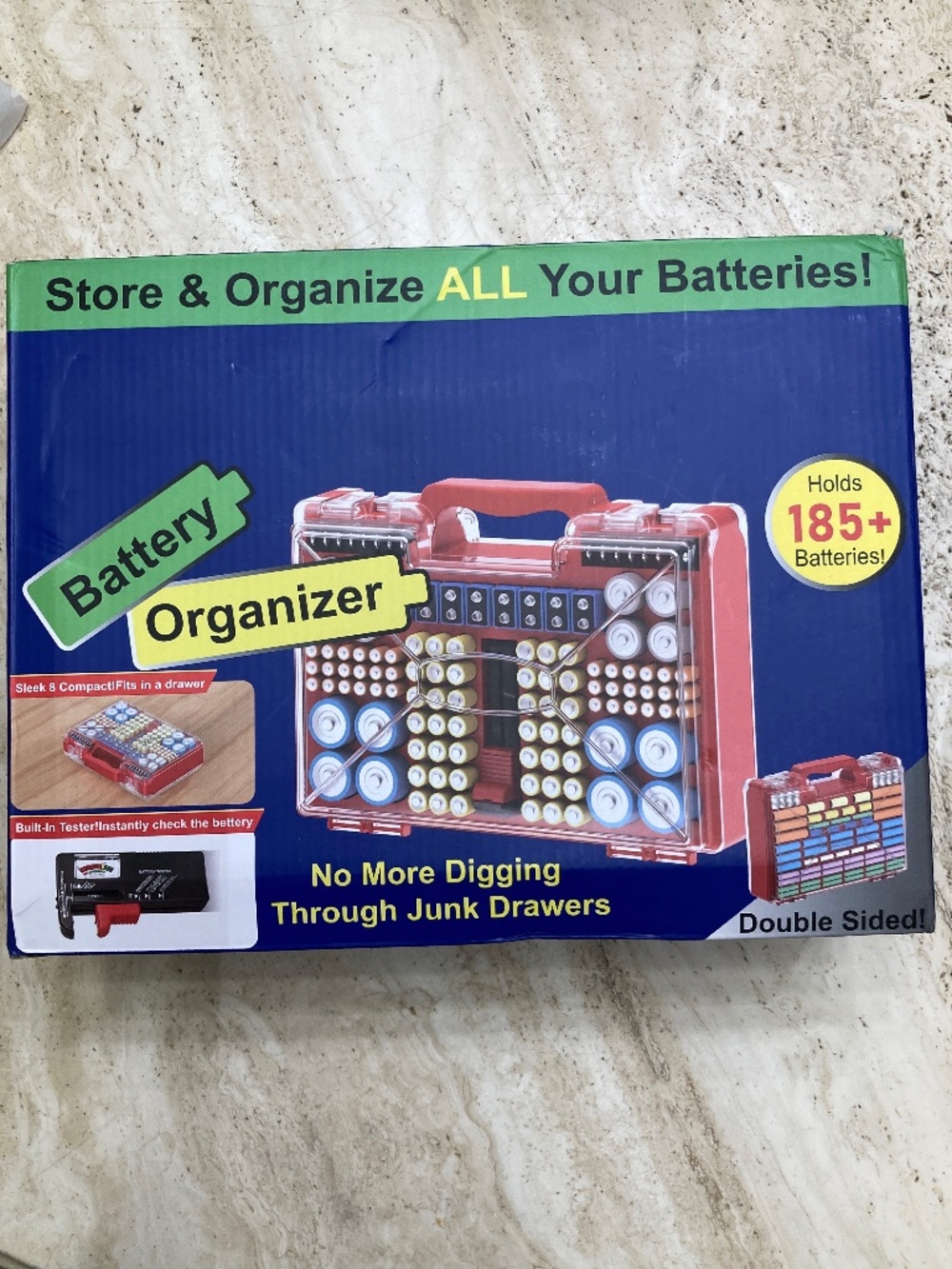 Red Battery Storage Case - Holds 185+